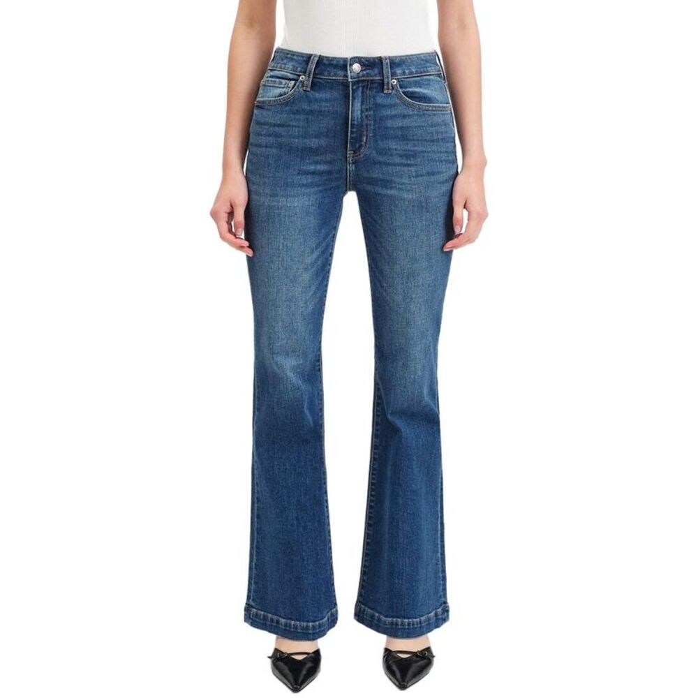 Daze Denim Womens The Heartbreaker Influencer Mid Rise Flare Jean